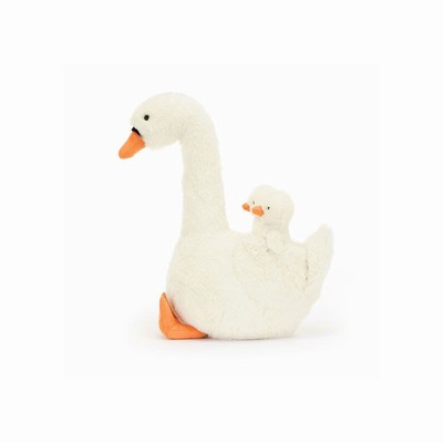 Jellycat Featherful Swan Birds USA | 10954ANBU